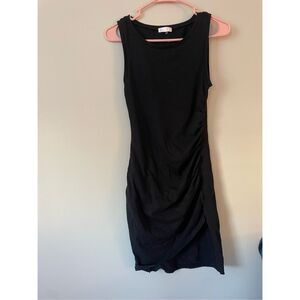 Leith XS Black Tight Stretch Knee Length Dress Sleeveless Timeless